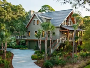 This is a photo of one of Lowcountry Vistas' marquee properties on Kiawah Island, SC 29455. It exemplifies Lowcountry Vistas Charleston's native, low-maintenance landscape design philosophy.