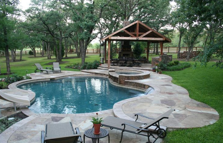 This is a pool installation in Hollywood, SC 29449 by Lowcountry Vistas Native Landscape Design.