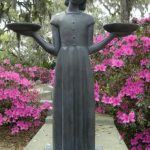 This is the garden statue used in Lowcountry Vistas Native Landscape Design's residential landscape design project in Mt. Pleasant, SC 29466.